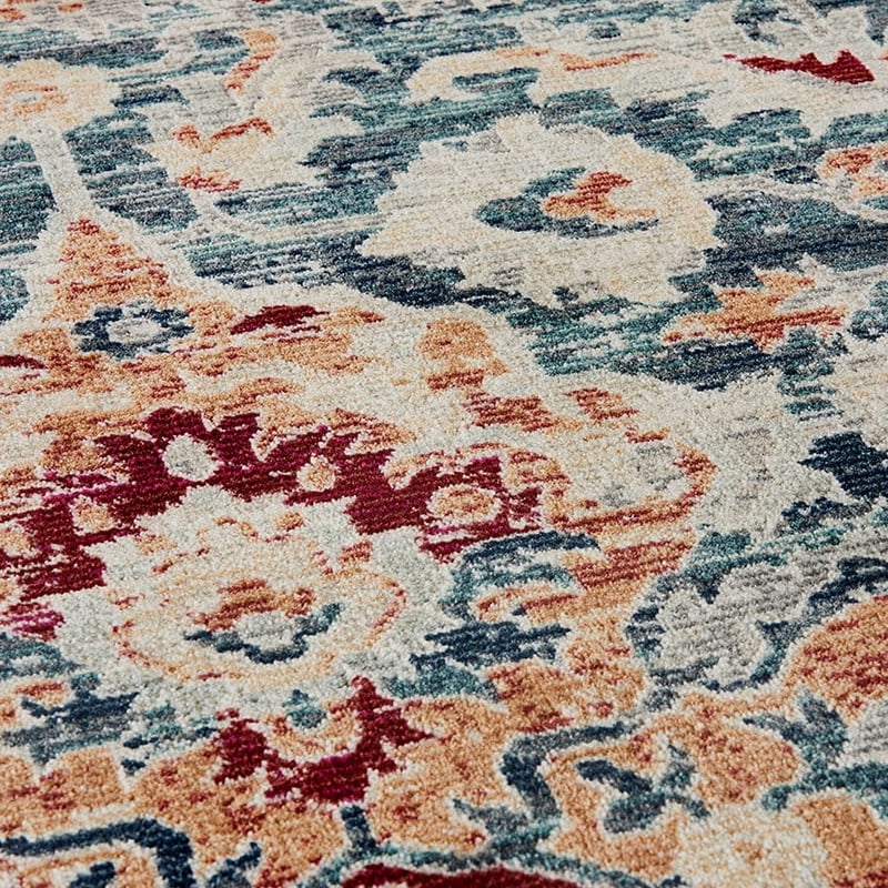 European Collection Konya Teal & Amber Rug