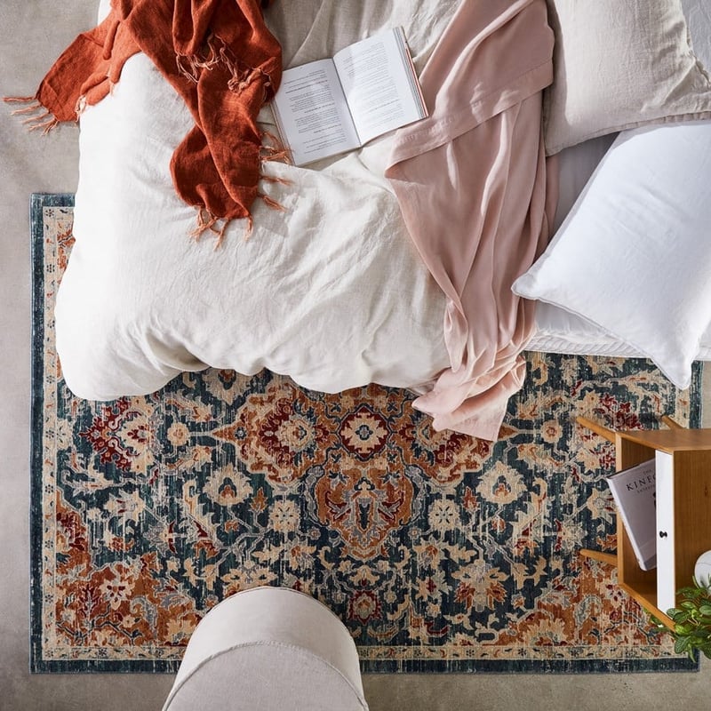 European Collection Konya Teal & Amber Rug