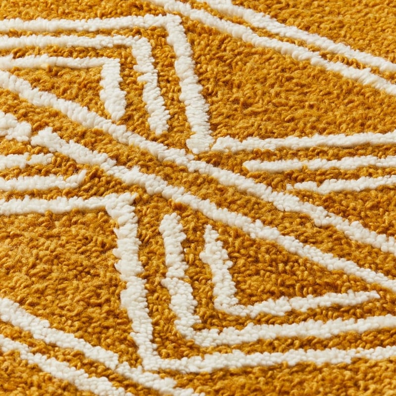 Cardrona Mustard & Natural Small Aztec Rug Collection 