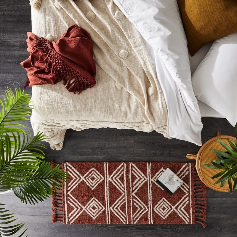 Cardrona Terracotta & Natural Small Aztec Rug Collection 