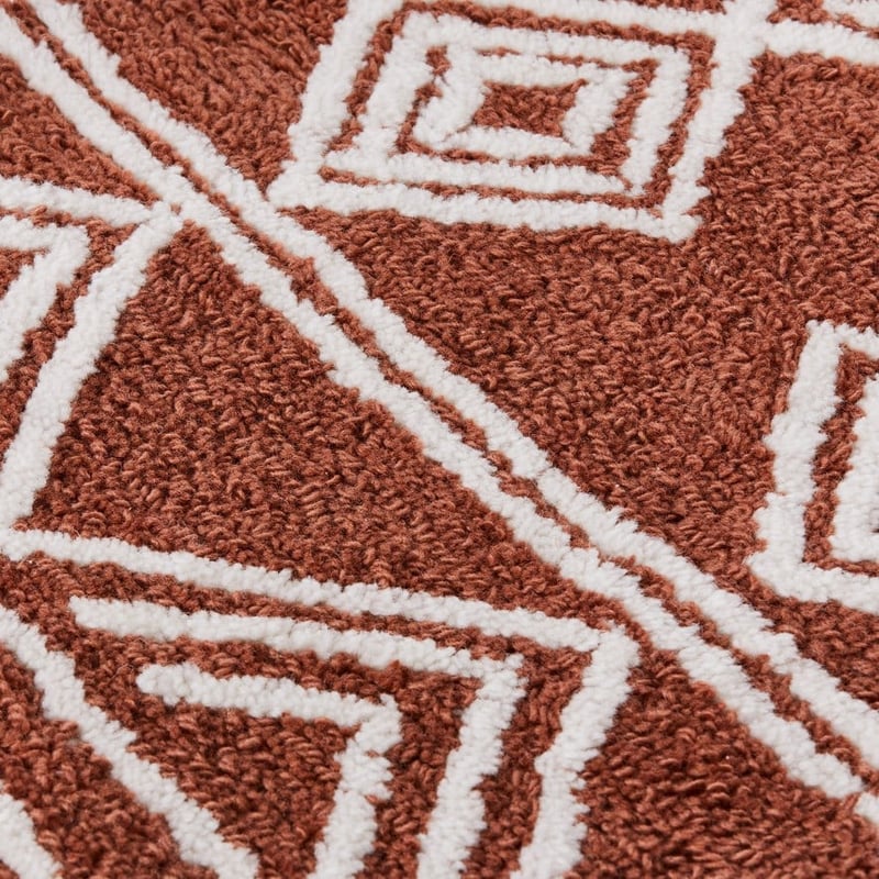 Cardrona Terracotta & Natural Small Aztec Rug Collection 