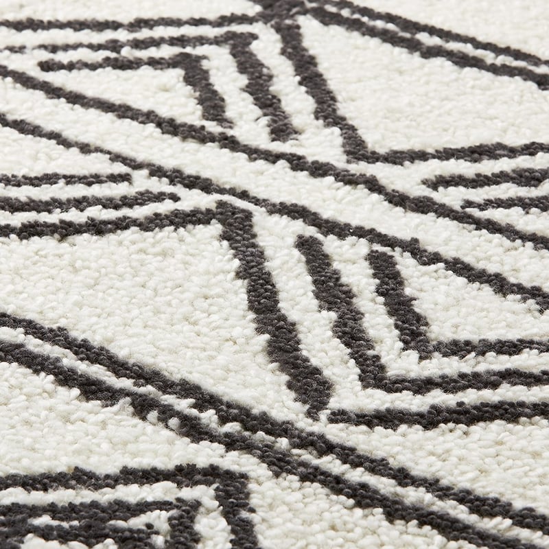 Cardrona Natural & Charcoal Small Aztec Rug Collection 