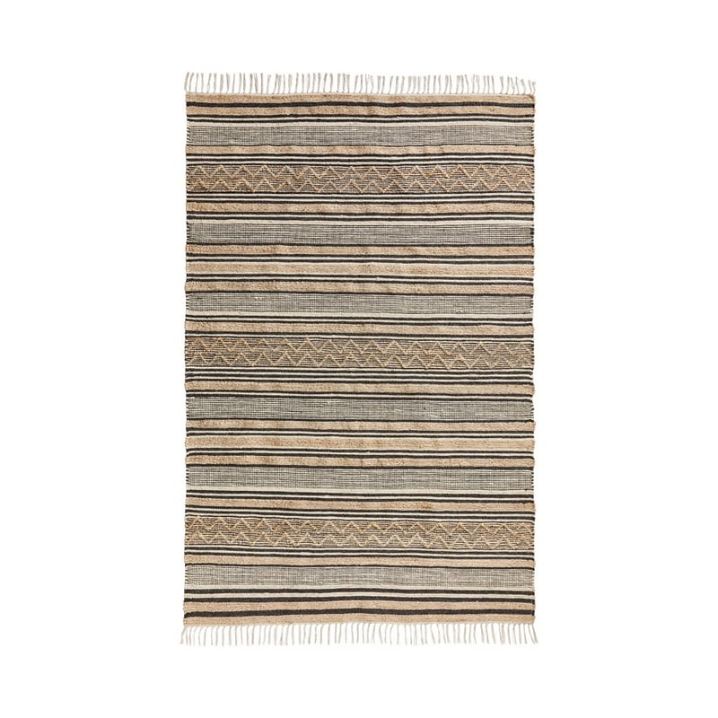 Mona Natural & Black Stripe Rug