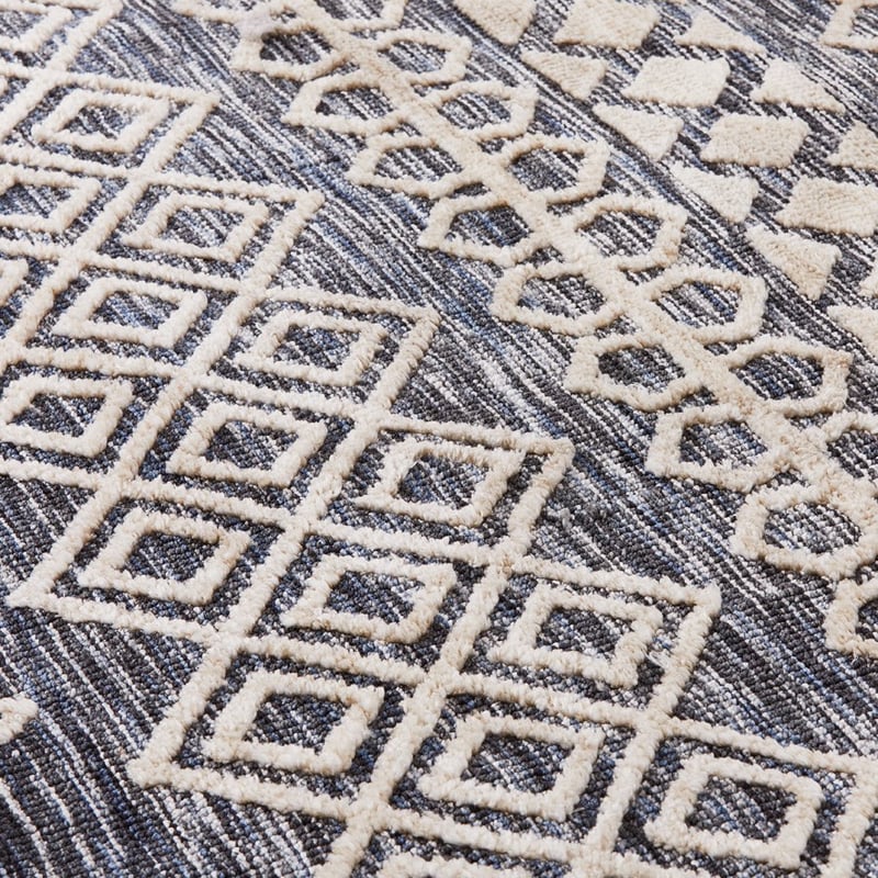 Ohio Aztec Blue & Stone Marle Rug