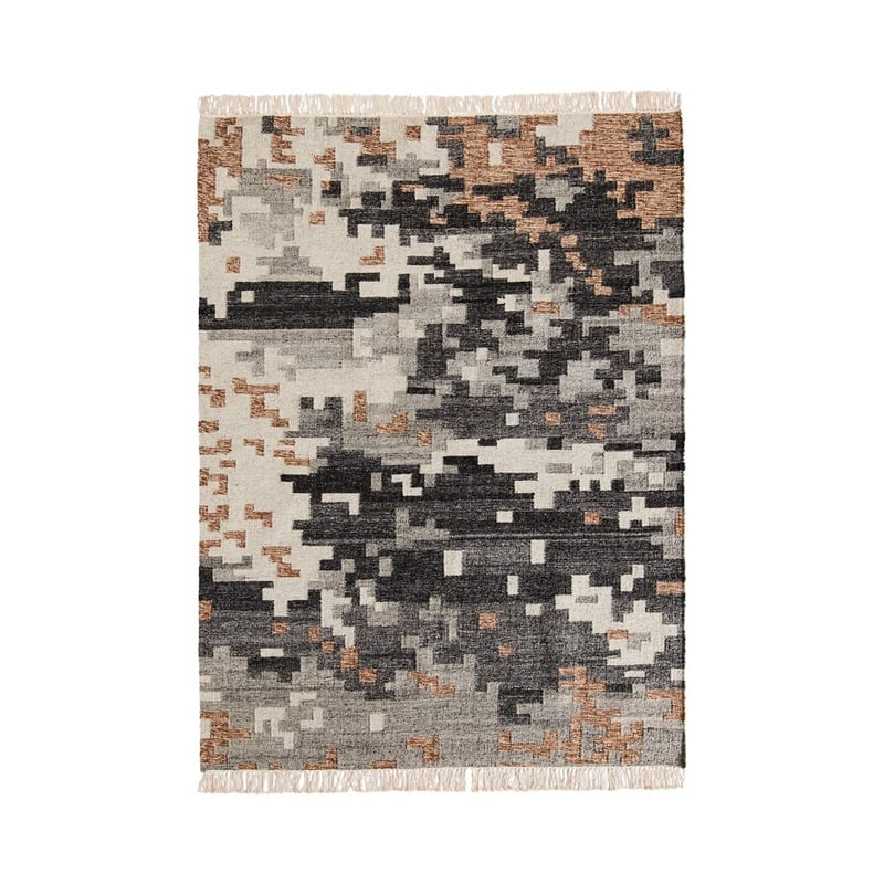 Emerson Mosaic Storm Grey & Charcoal Rug