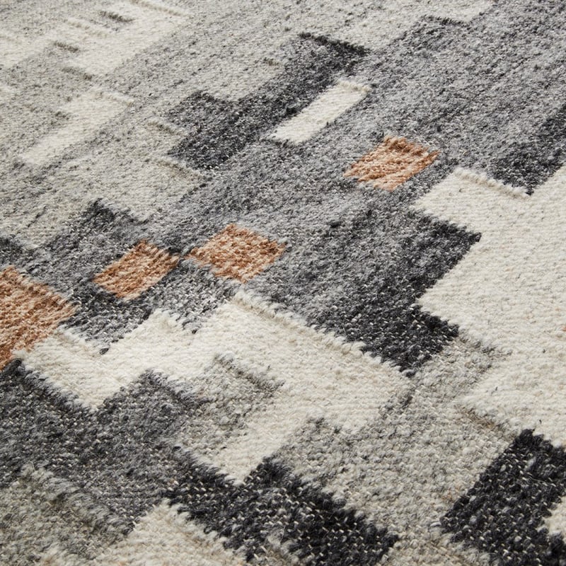 Emerson Mosaic Storm Grey & Charcoal Rug