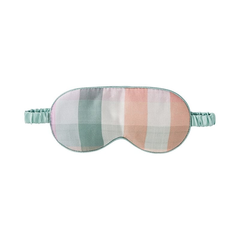 Pure Silk Soulful Hues Check Eye Mask