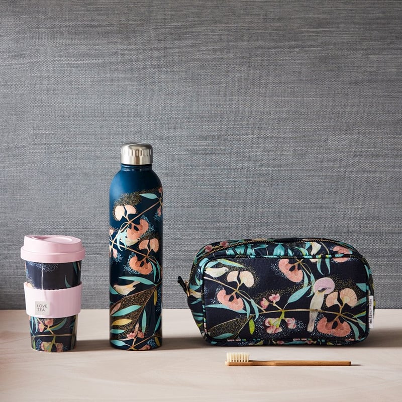 Dana Kinter Love Blooms Midnight Cosmetic Bag