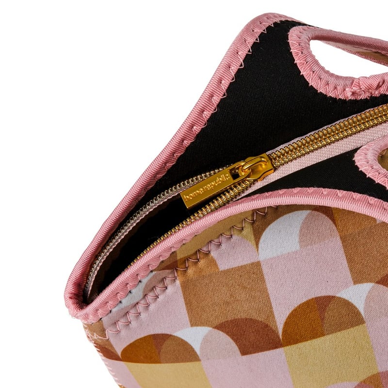 Geo Check Saffron Lunch Bag