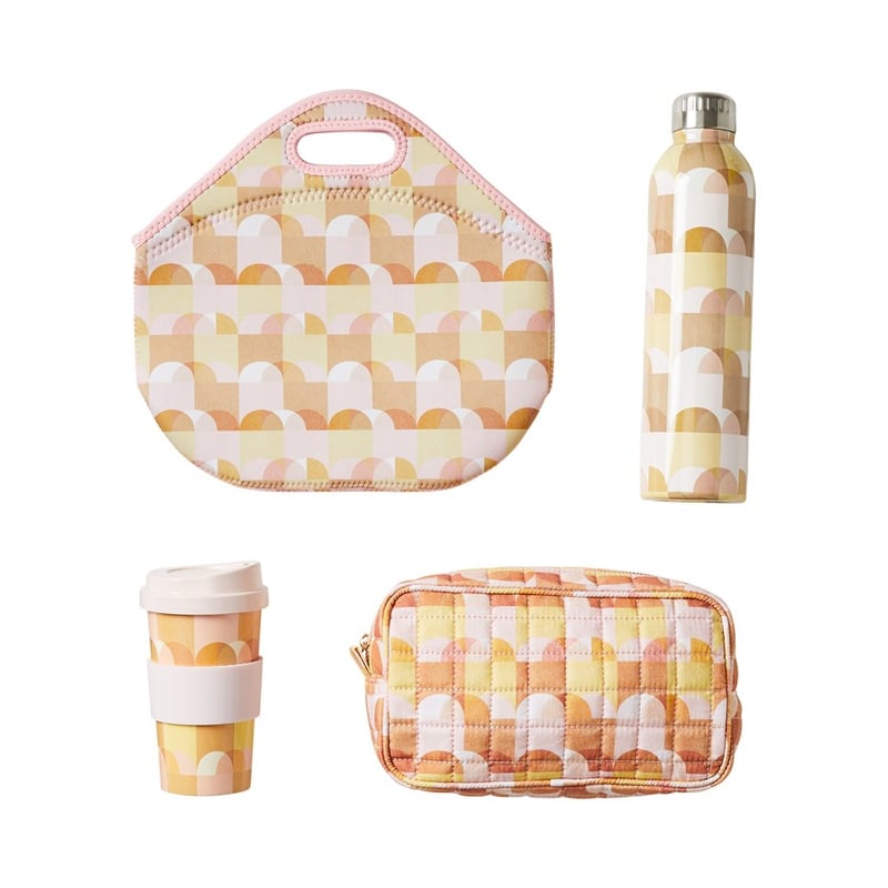 Geo Check Saffron Lunch Bag