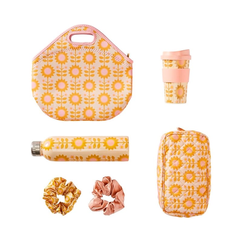 Joni Floral Golden Cosmetic Bag