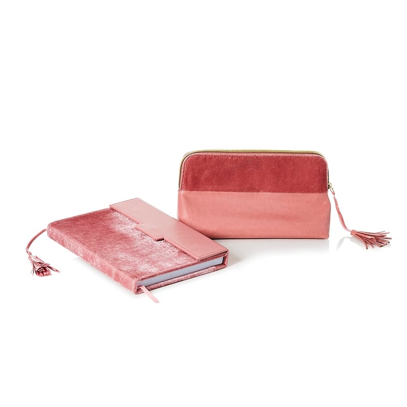 Velvet Desk Accessories Blush