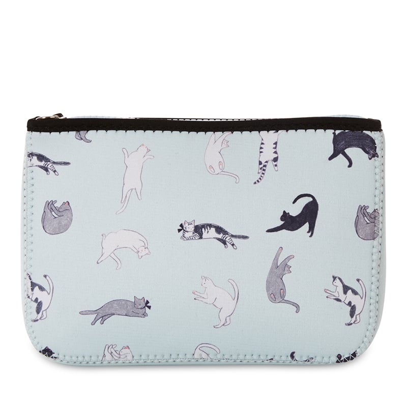 Cosmetic Cats Parade Pouch in Mint