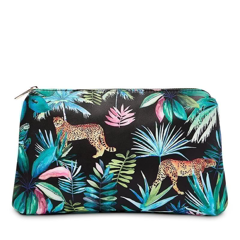 Cheetah Print Burnt Orange Large Cosmetic Bag