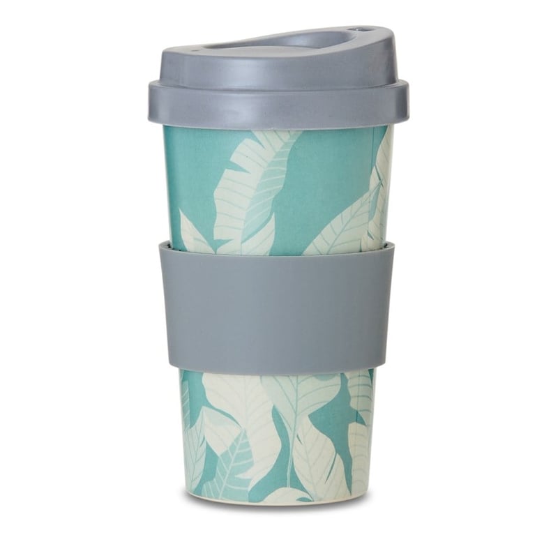 Paradise Palm Collection Teal Bamboo Cup