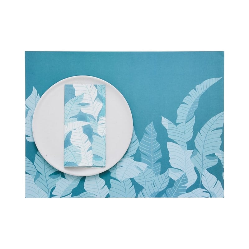 Paradise Palm Collection Teal Paper Napkins Pack of 40