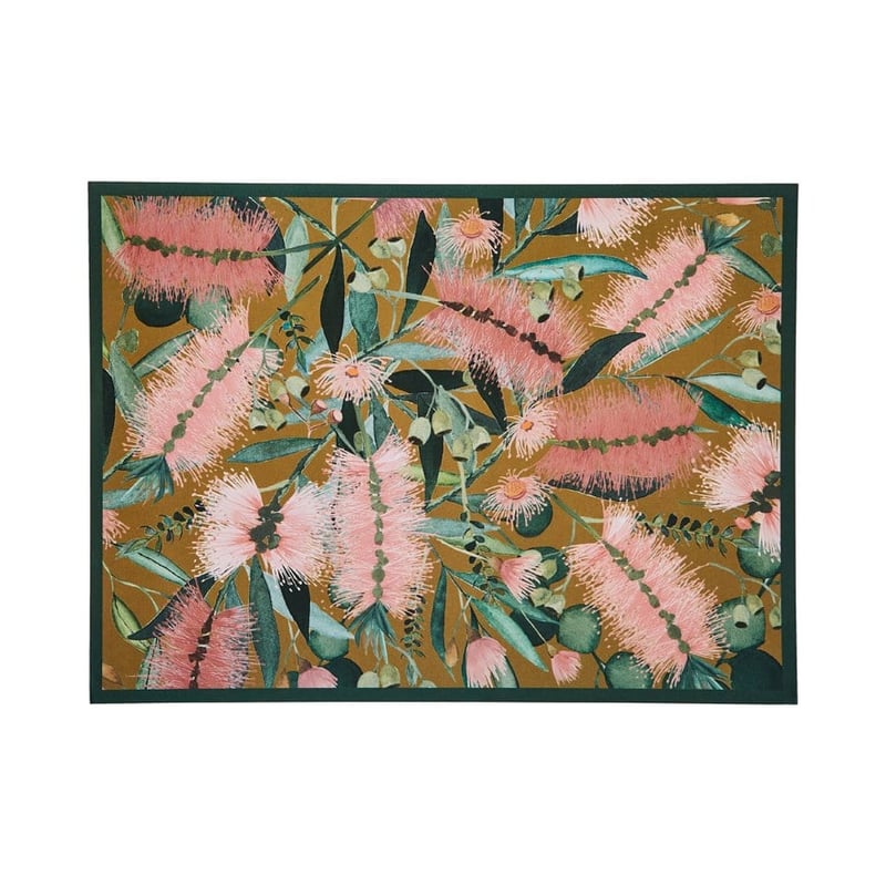 Bottle Brush Collection Mustard Paper Placemat Pack of 50