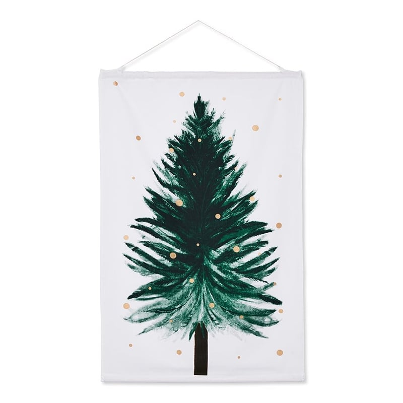 Printed Hanging White Christmas Tree 