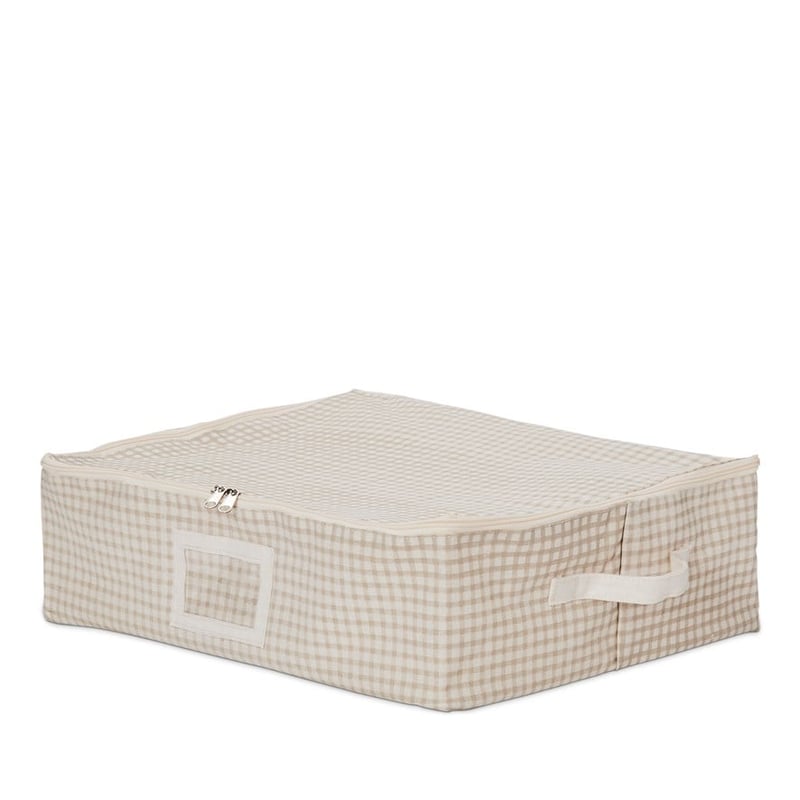Natural Gingham Storage Bags