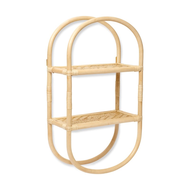 Rattan Natural Capsule Wall Shelf