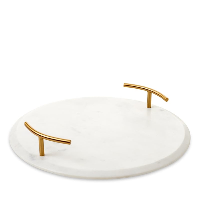 Summertime White and Gold Marble Tray
