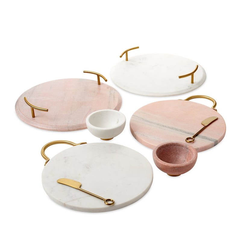 Summertime White and Gold Marble Tray