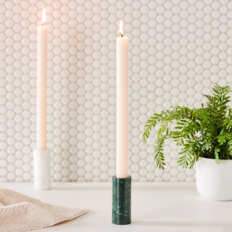 Stone Green Marble Candle Holder