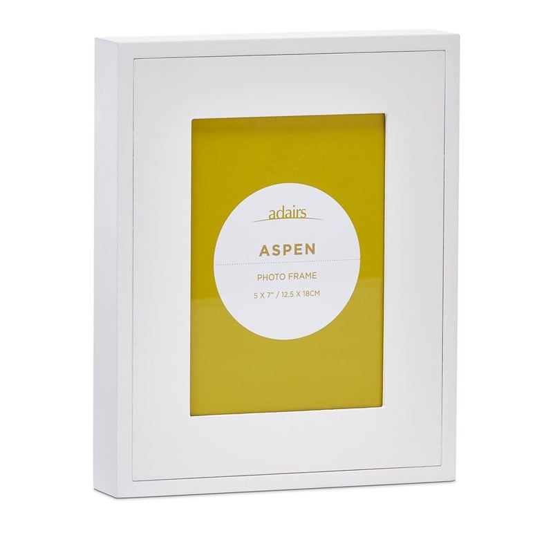 Aspen White 5" x 7" Photo Frame 