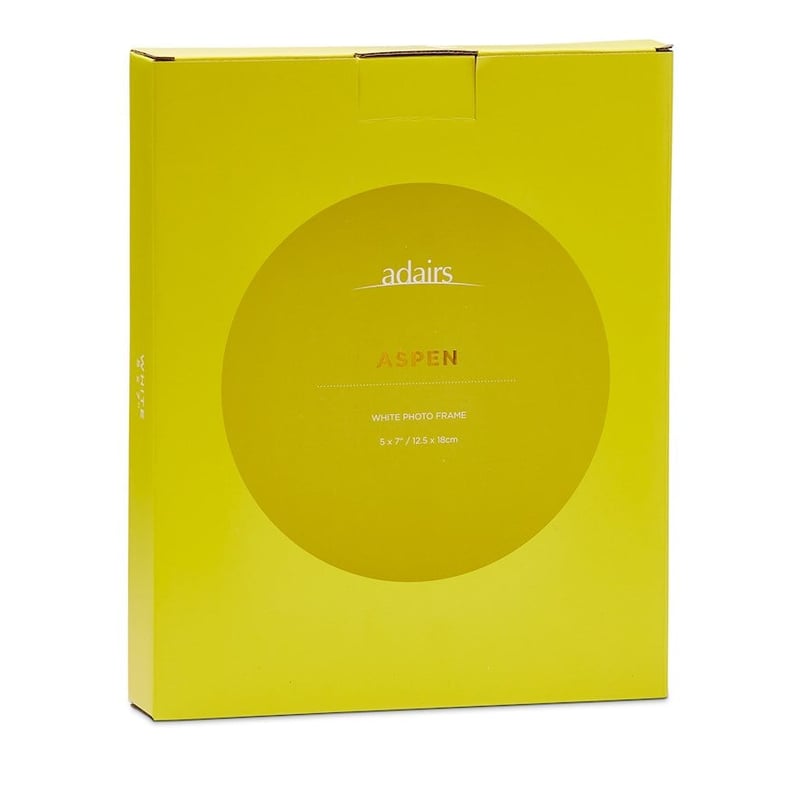 Aspen White 5" x 7" Photo Frame 