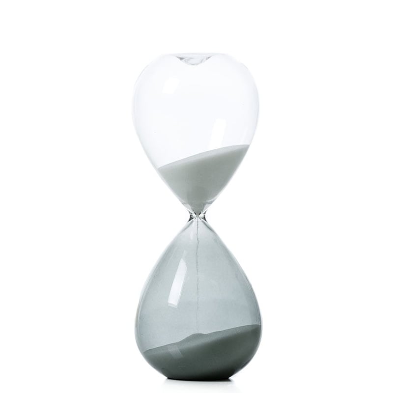 Clear & Black Two Tone Sand Glass