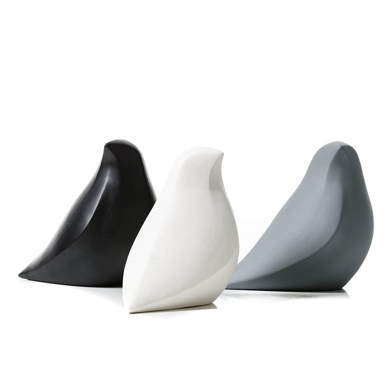 Black Ceramic Bird Decor
