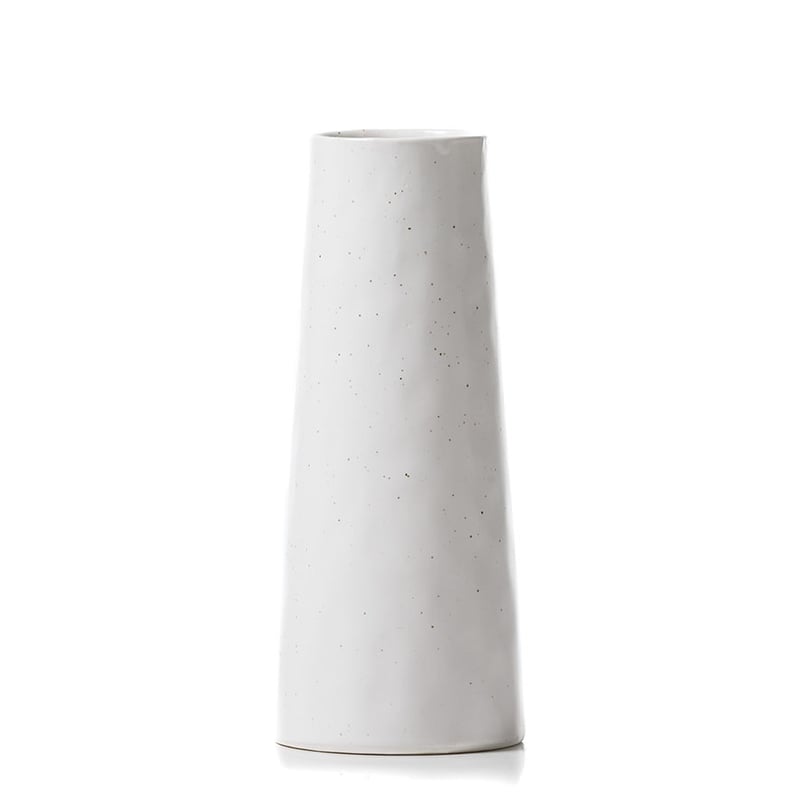 White Speckle Tube Vase