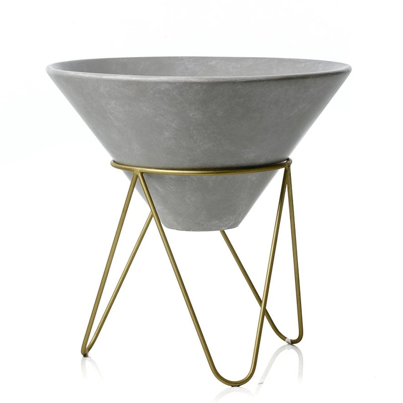 Parker Plant Stand Grey & Gold 