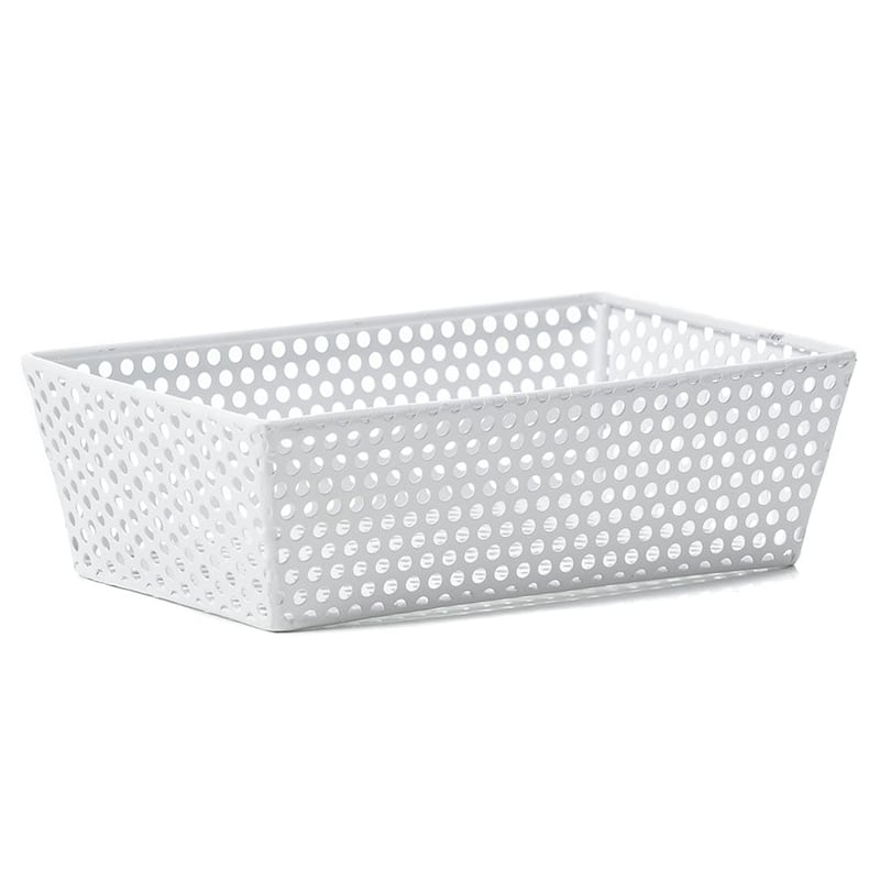 Oscar Perforated Storage Basket White