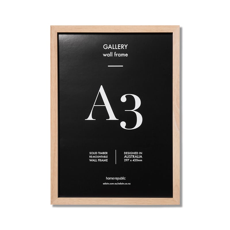 Gallery Frame A3 Natural Wall Frame