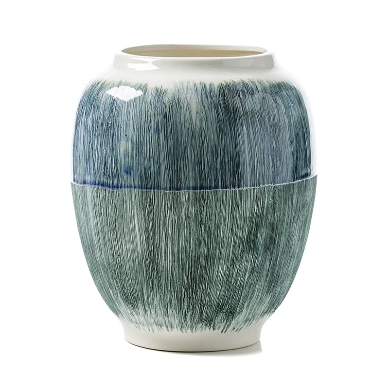 Tidal Vase Teal Marble 