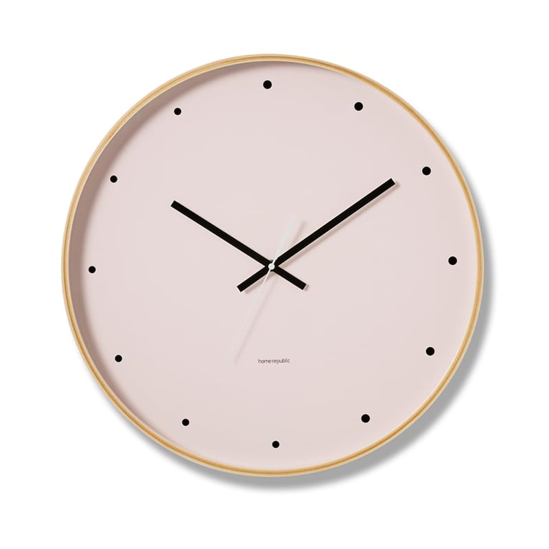 Noosa Clock Blush Polka Dot