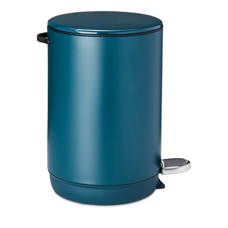Round Forest Green Metal Dust Bin