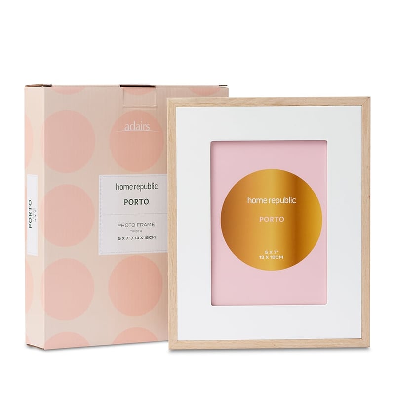 Porto 5x7" Natural Photo Frame
