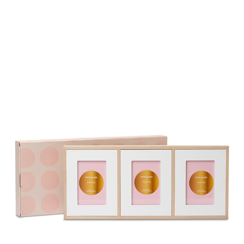 Porto Triple 4x6" Natural Photo Frame