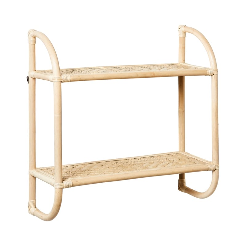 Loop Dual Shelf Natural Wall Shelf
