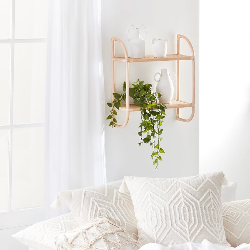 Loop Dual Shelf Natural Wall Shelf