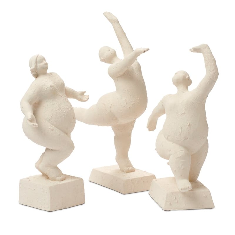 Dancing Romulus Tippy Toes White Statue