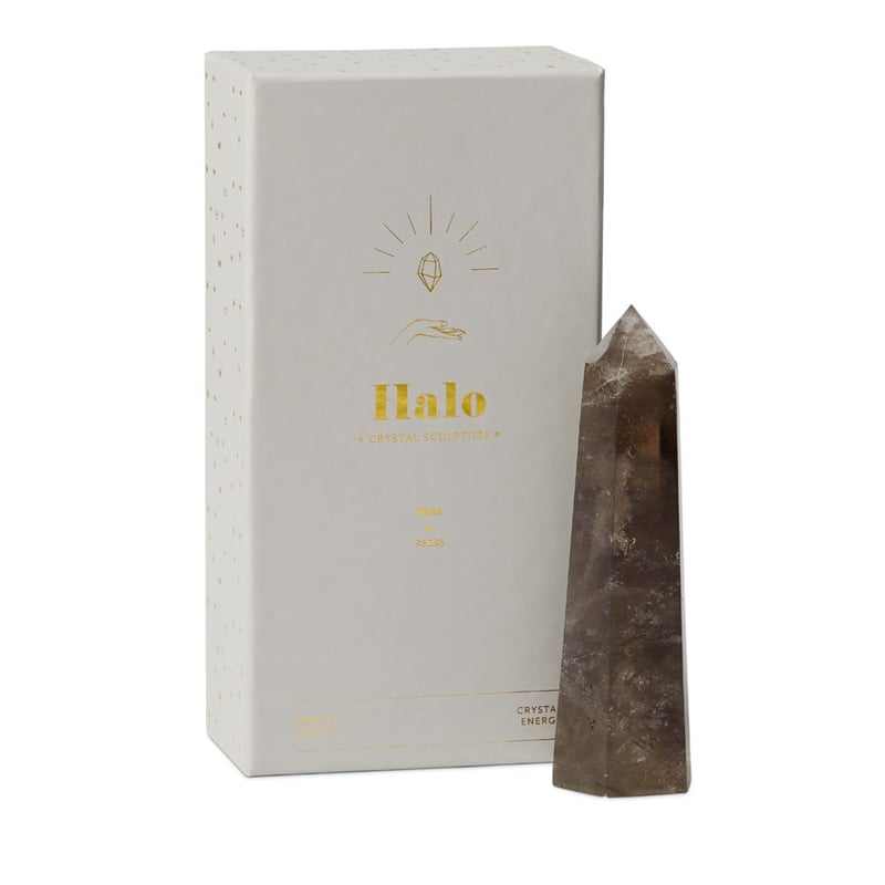 Halo Quartz Smoky Crystal Point