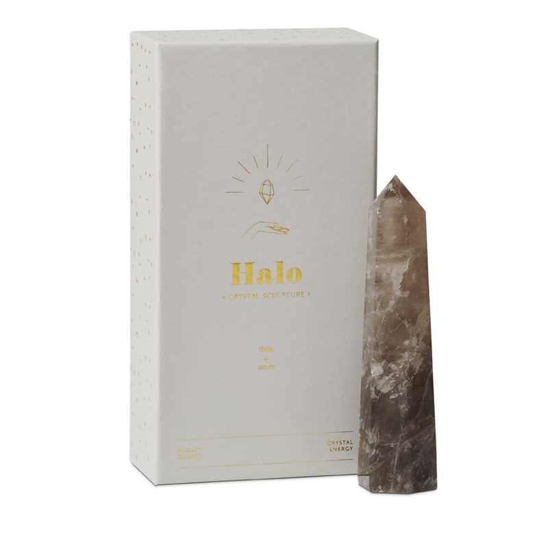 Halo Quartz Smoky Crystal Point