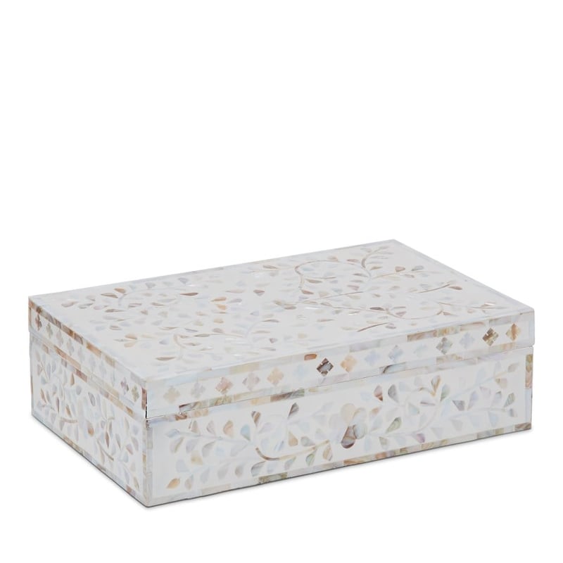 Priya White & Natural Decorative Box