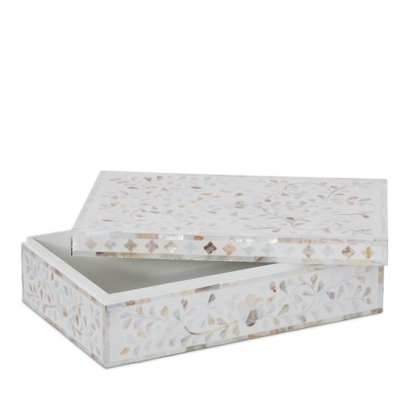 Priya White & Natural Decorative Box