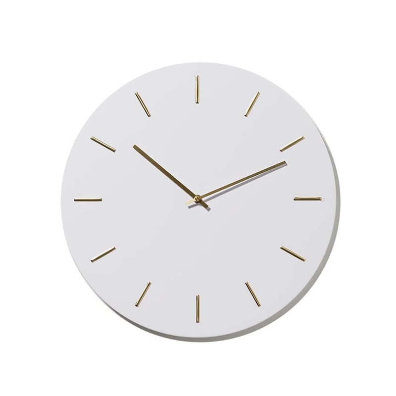 Marquee Clock White & Gold 
