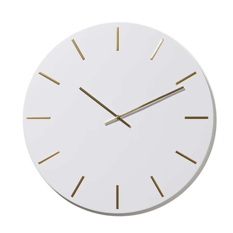 Marquee Clock White & Gold 