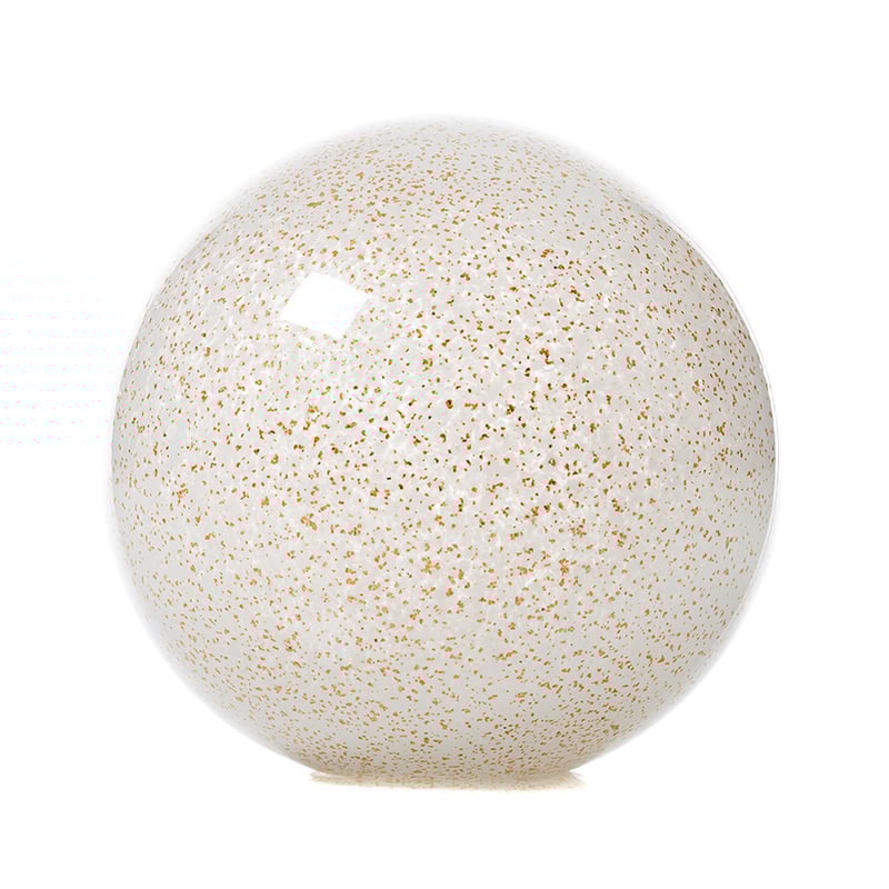 Gold Fleck Decorative Ball White